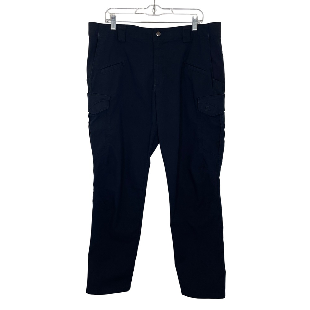 5.11 Tactical Mens Navy Blue Cargo Pants Workwear Outdoor Canvas Job Site 38x32